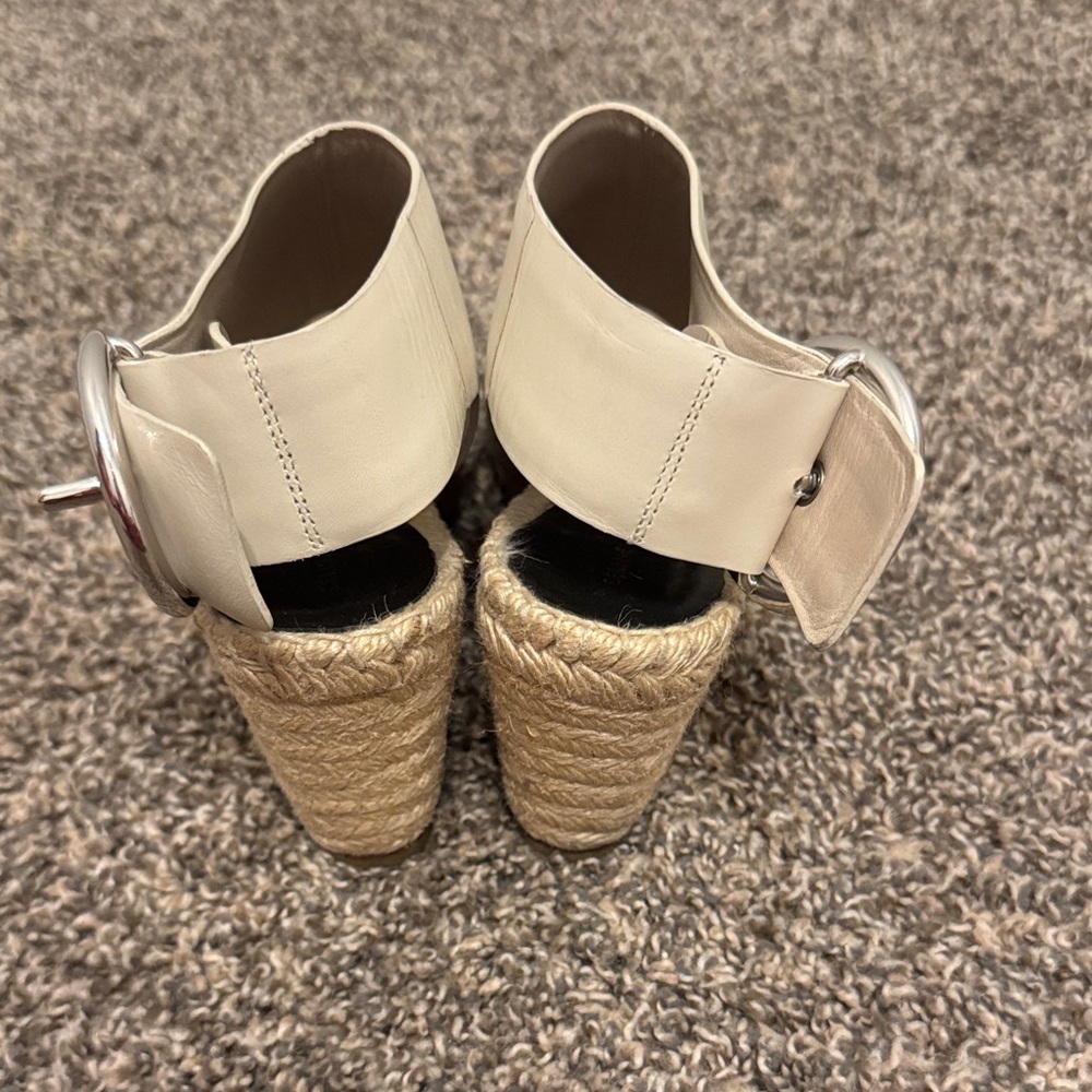 Celine Cream Espadrille Wedges - Picture 3 of 8